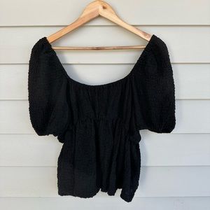 || Entro || Crinkle Peplum Top